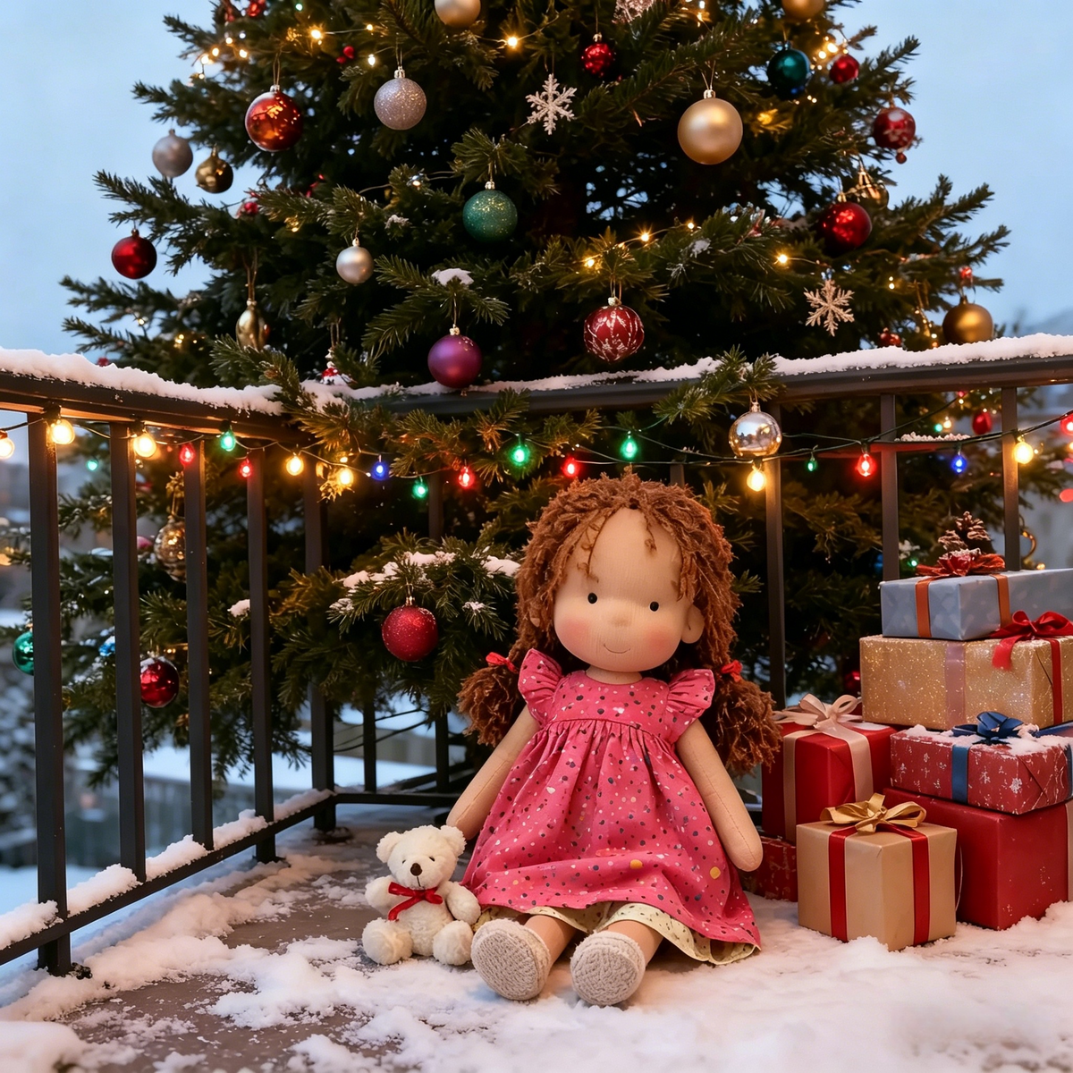 🔥 Handcrafted Waldorf Style Rag Doll, Cute Soft Fabric Doll, Perfect Gift for Girls