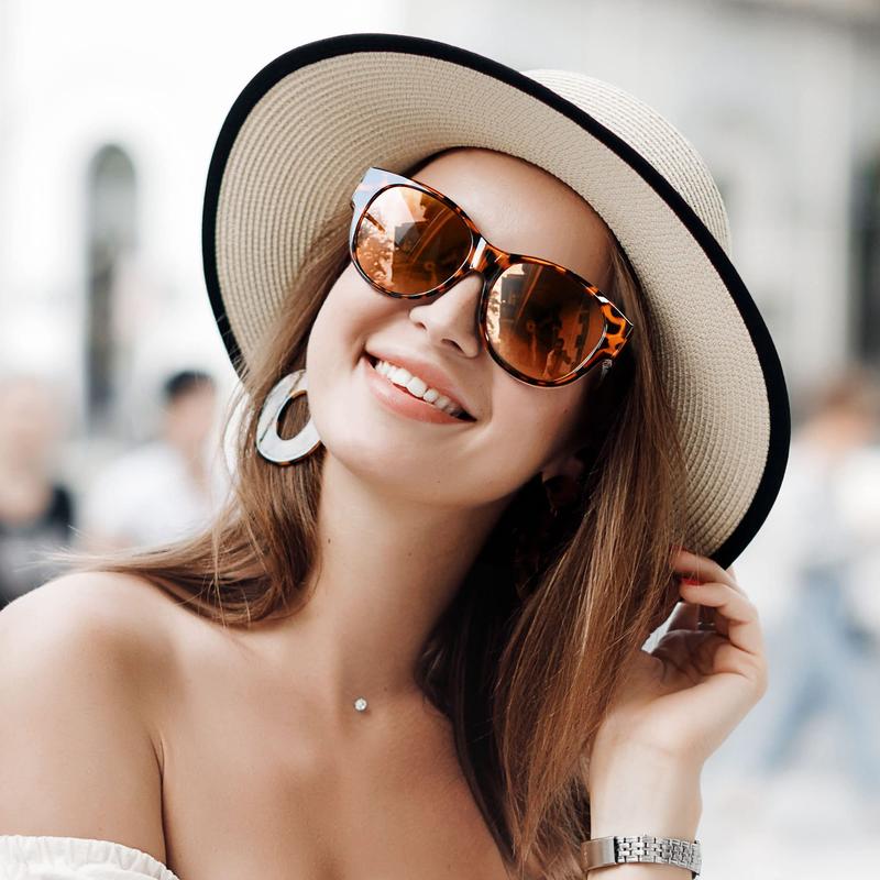 Over Prescription Sunglasses, Oversized Square Full-Rim Plastic Frames