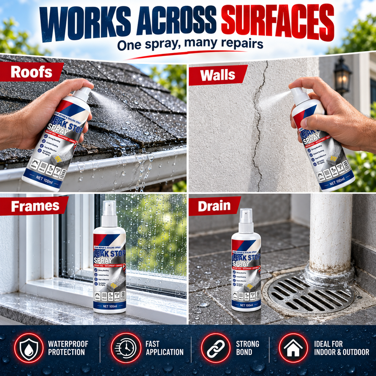 ⌛Waterproof Leak Repair & Sealing Spray