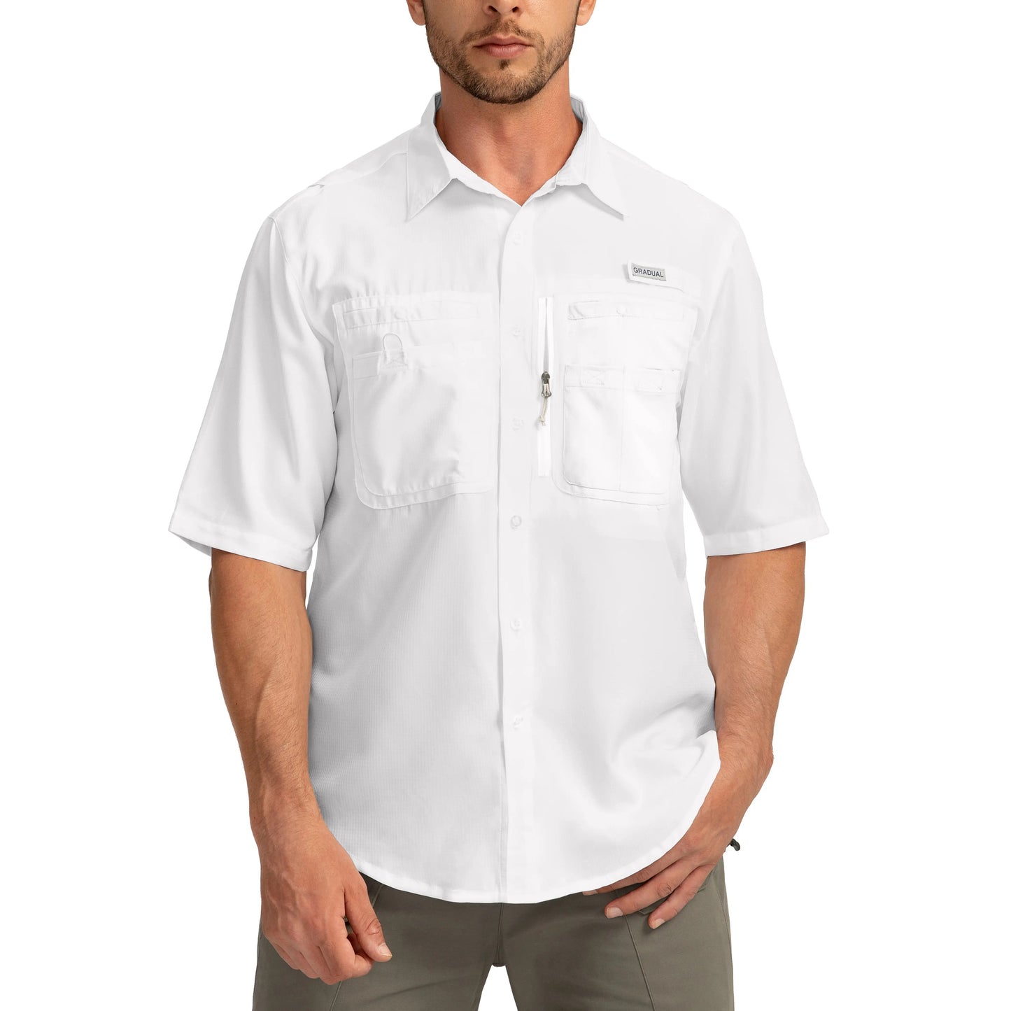 ☀️ Men’s UPF50+ Quick Dry Fishing Short Sleeve Shirt