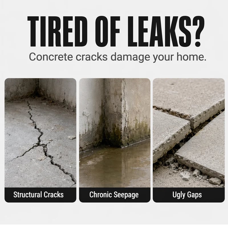 🏠 Waterproof Concrete Crack Filler for Indoor & Outdoor Use