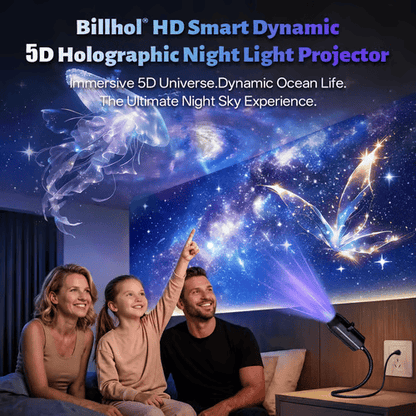 🌟NEXT-GEN SMART PROJECTION HD Smart Dynamic 5D Holographic Night Light Projector