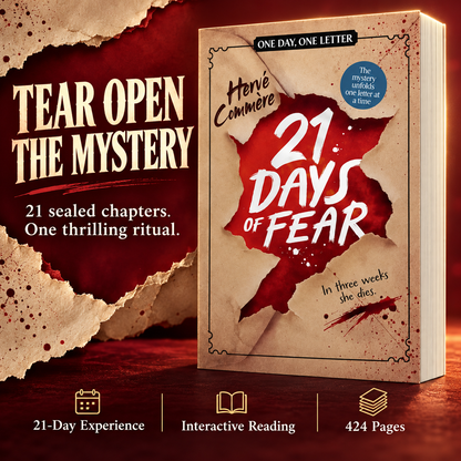 21 Days of Fear YA Thriller Paperback Book with Perforated Chapter Envelopes 📕