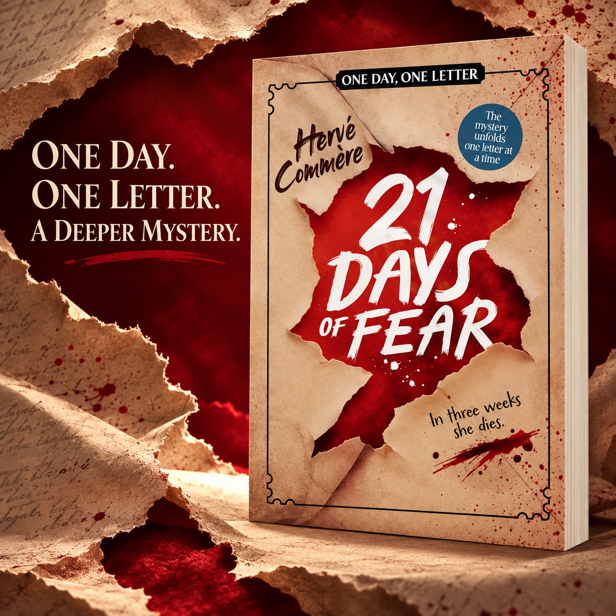 21 Days of Fear YA Thriller Paperback Book with Perforated Chapter Envelopes 📕