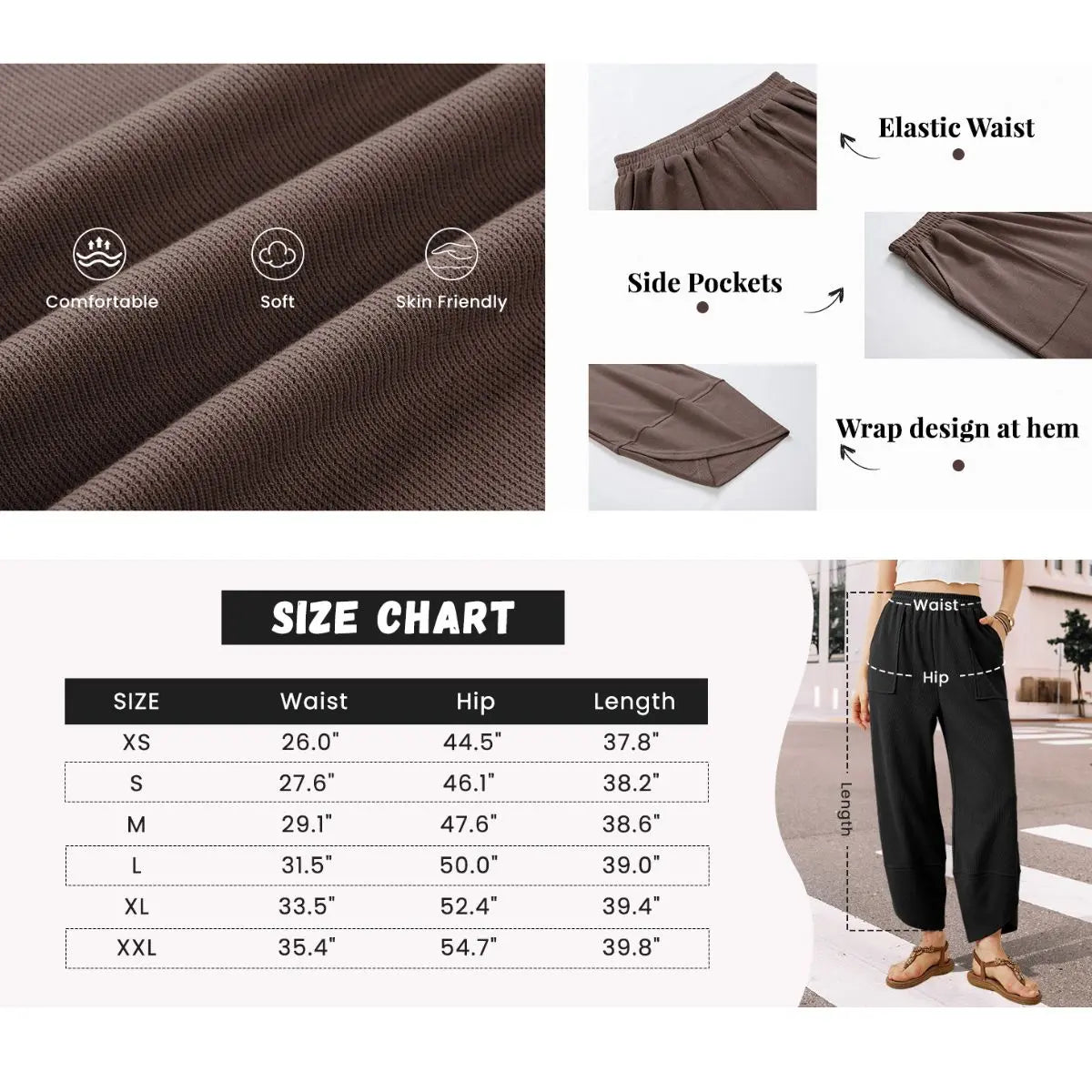 Women’s Baggy Wide Leg Pants Casual Lounge Palazzo Trousers Summer Style