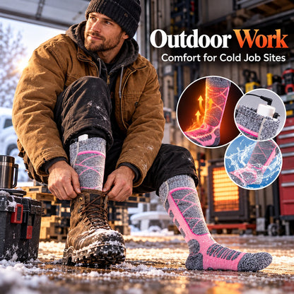 Stay Warm Anywhere – Rechargeable 3-Level Heated Socks