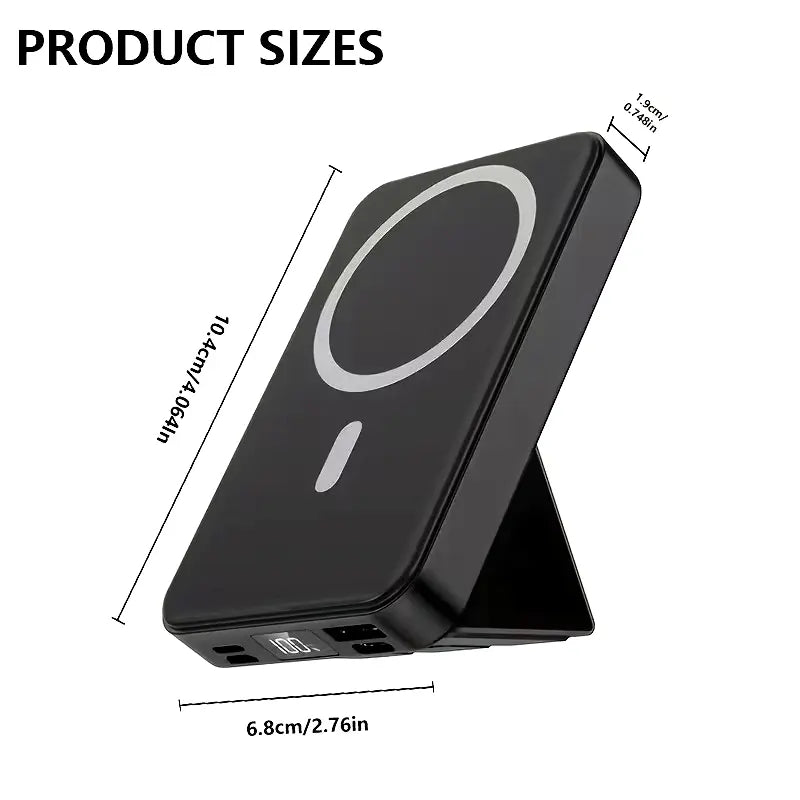 【Fathersdaygift】 10000mAh Magnetic Power Bank  Wireless Portable Charger with USB-C Cable LED Display for iPhone17/ 16/15/14/13/12/Pro/Pro Max Series