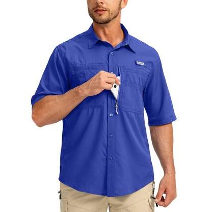 ☀️ Men’s UPF50+ Quick Dry Fishing Short Sleeve Shirt