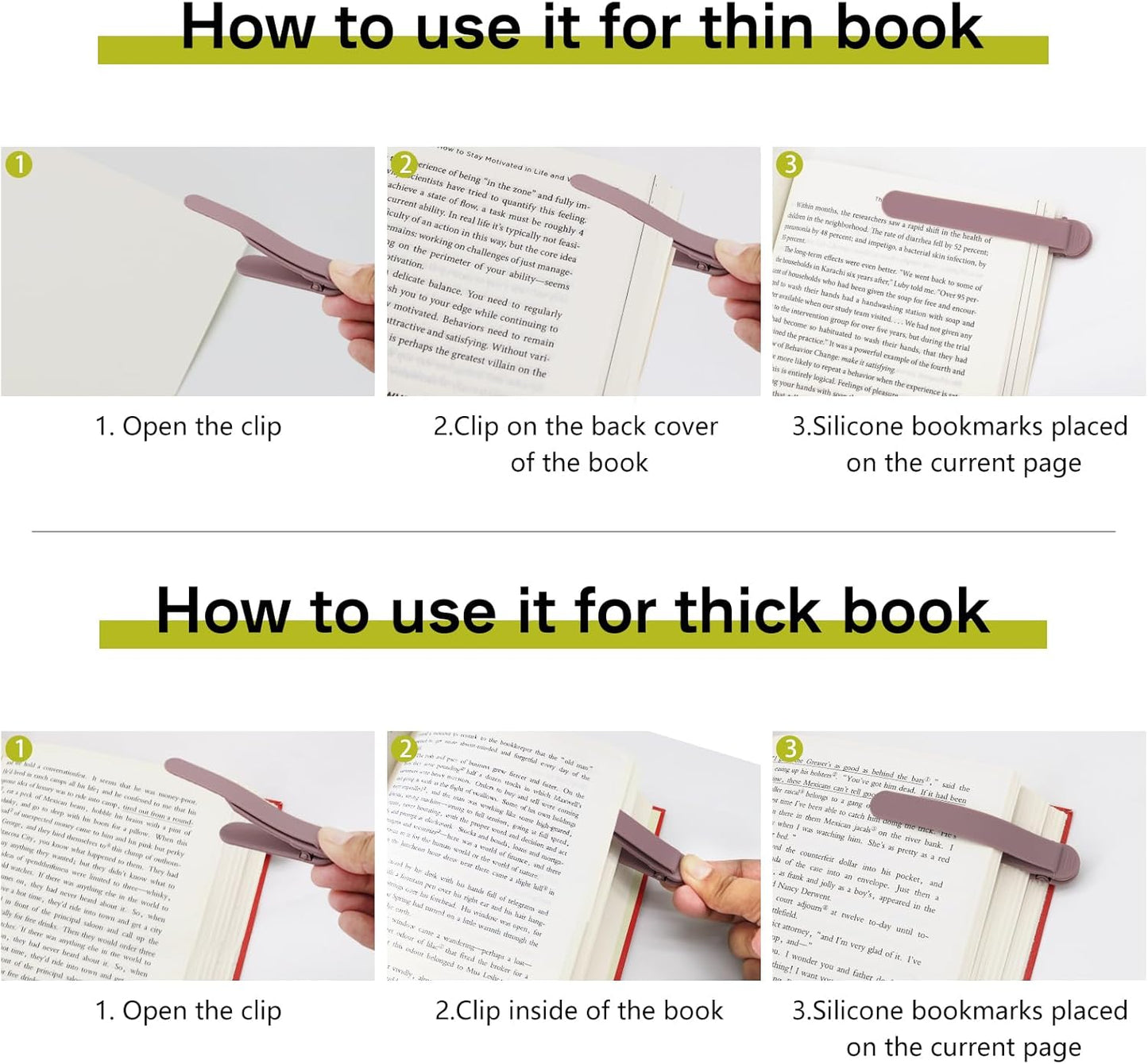 Automatic Silicone Smart Bookmark – Innovative Book Clip