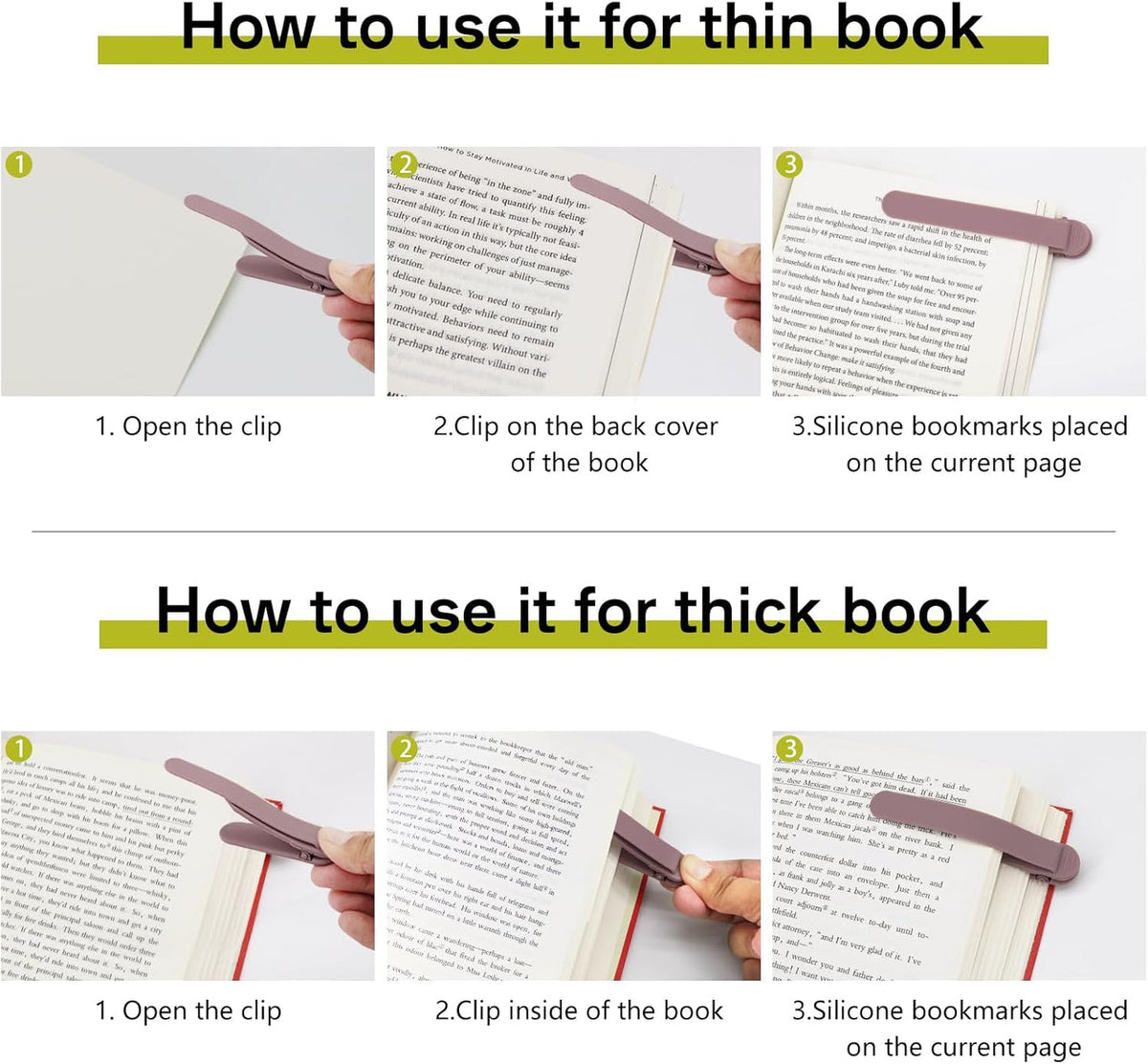 Automatic Silicone Smart Bookmark – Innovative Book Clip
