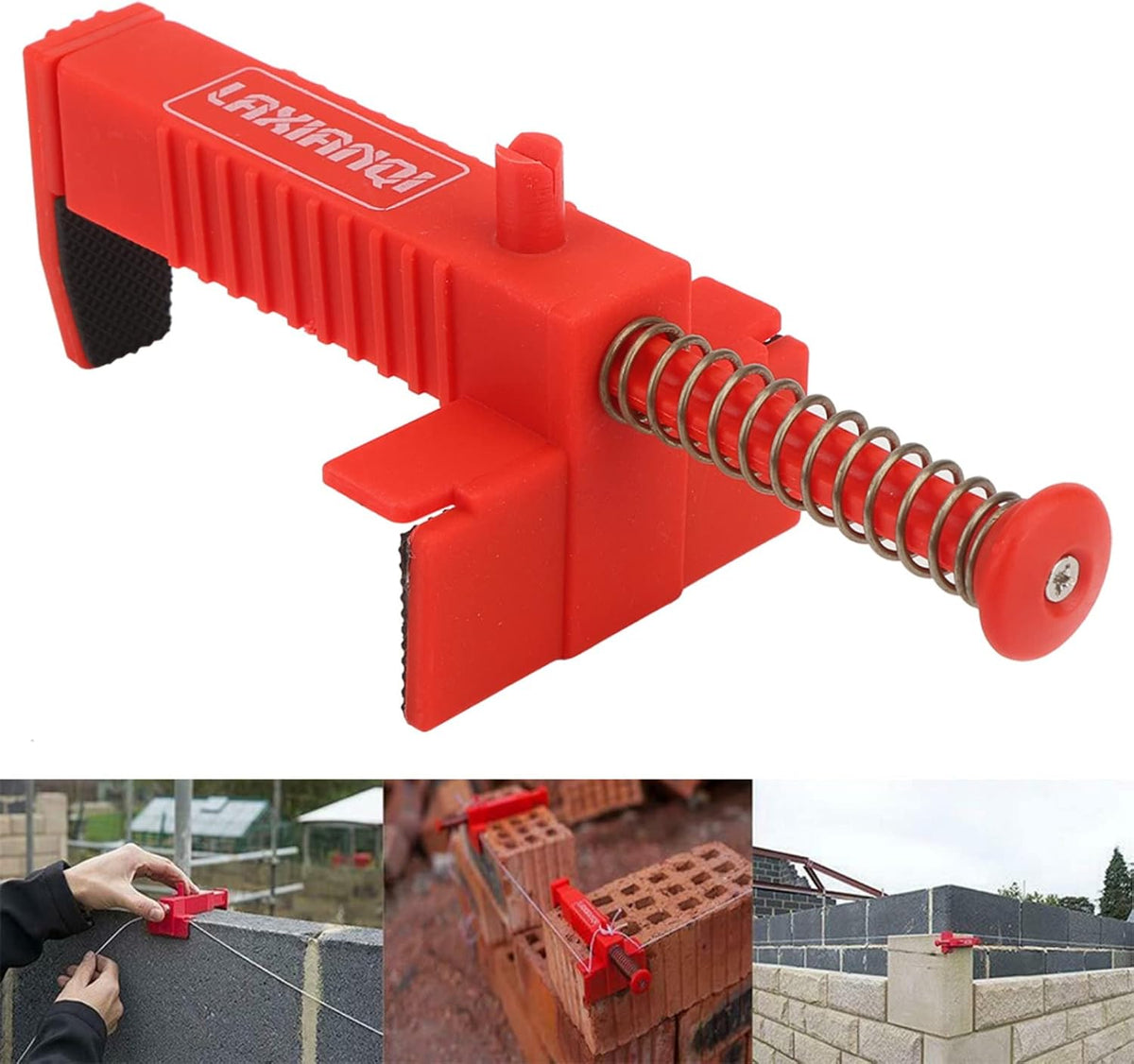 🧱 Brick Line Clips – Adjustable PA6, durable & easy setup