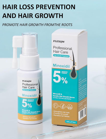 🔥HOT SALE🔥5% Minoxidil Scalp Massage Spray,Professional Hair Care Minoxidil, Keratin Hair Growth Serum for Men & Women,Fast Regrowth & Strengthens Hair Roots 30ML