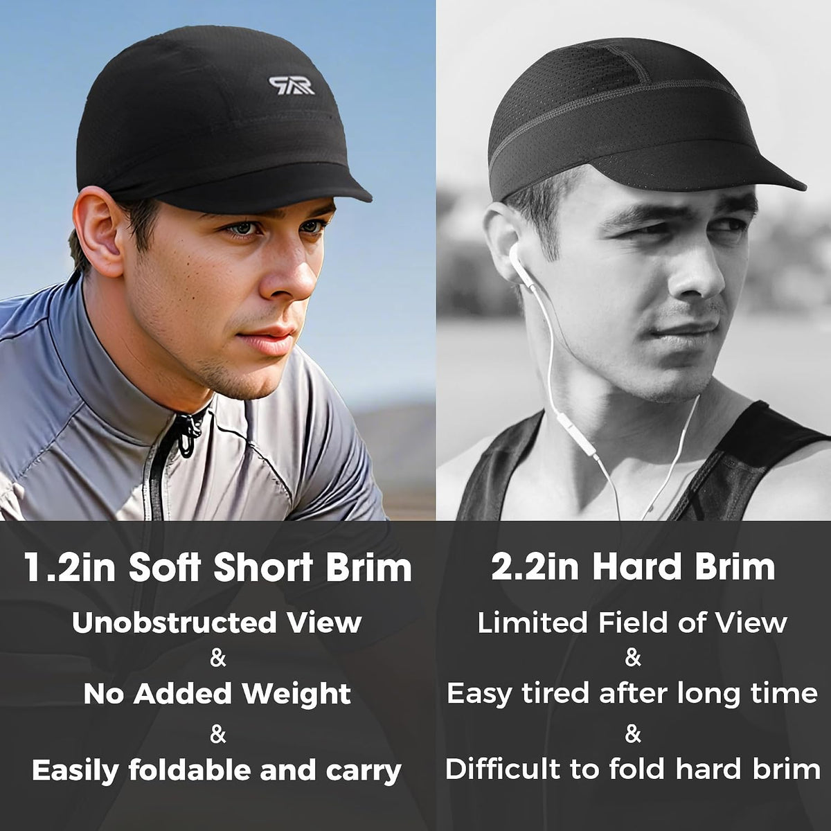 💯Quick-Dry Breathable Helmet Liner Sun Visor Skull Cycling Cap