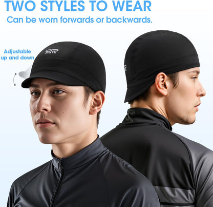 💯Quick-Dry Breathable Helmet Liner Sun Visor Skull Cycling Cap