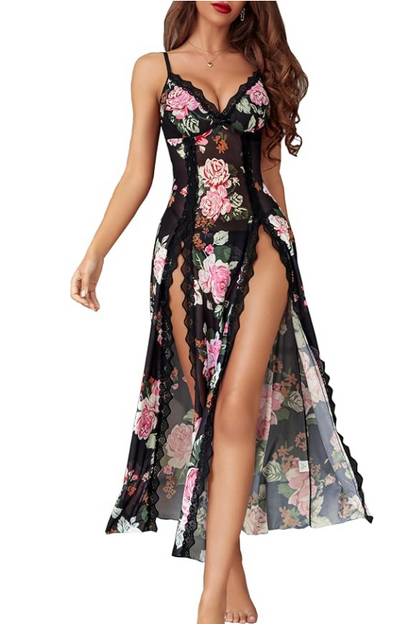Lace Babydoll Chemise Sexy Mesh Nightdress