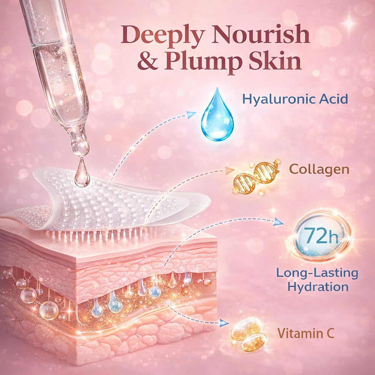 Micro Needle Eye Patches for Dark Circles & Wrinkles | Hyaluronic Acid Under Eye Treatment