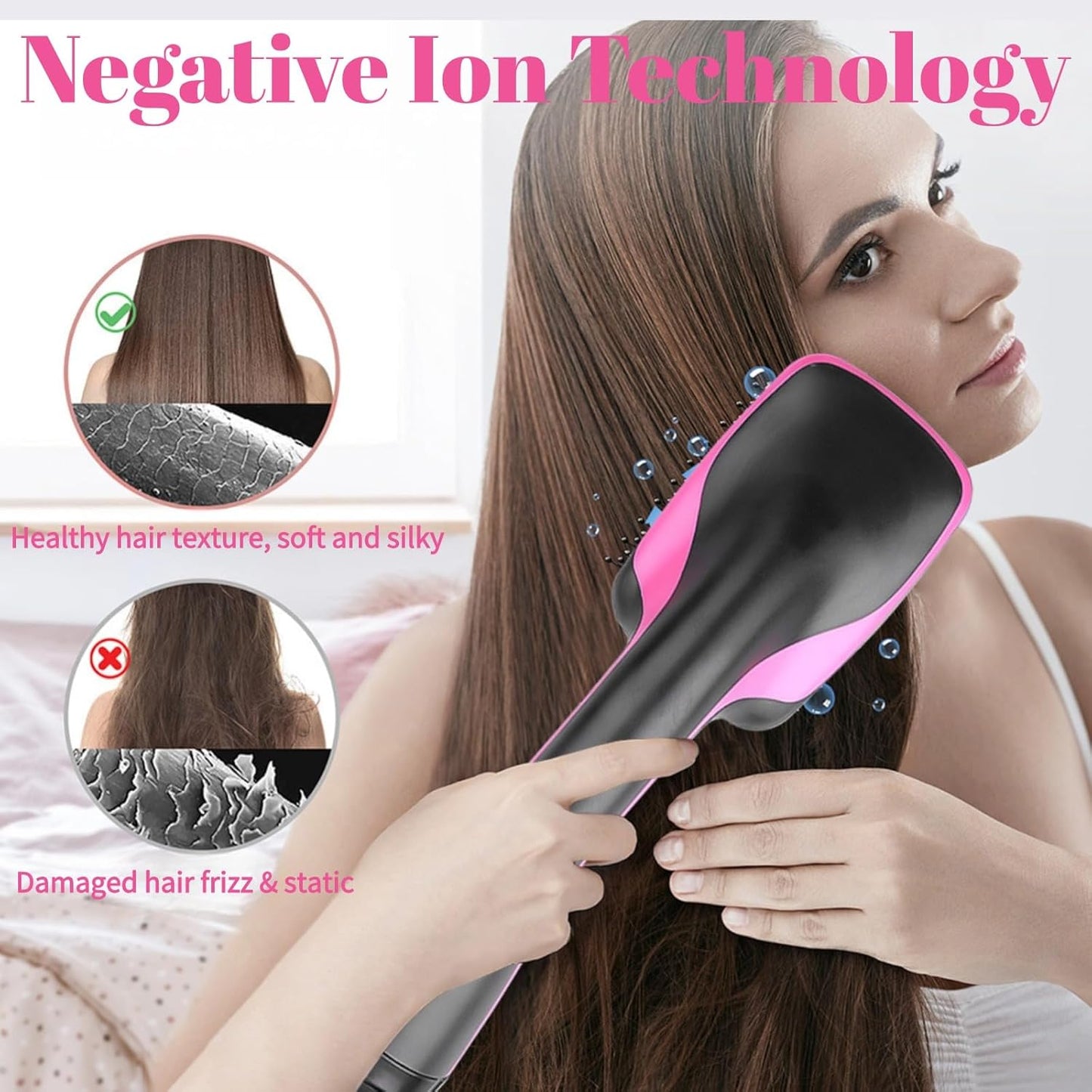 🔥Limited Time 50% Off✨2 in 1 Comfort Comb Design Multifunctional Hair Dryer