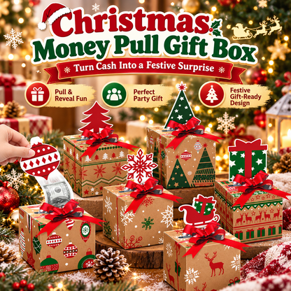 🎄 Christmas Money Pull Gift Box