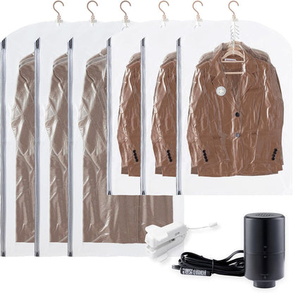 Vacuum Storage Sealer Bags Space Saver Bag for Clothing, Suits and Jackets(Includes air pump)