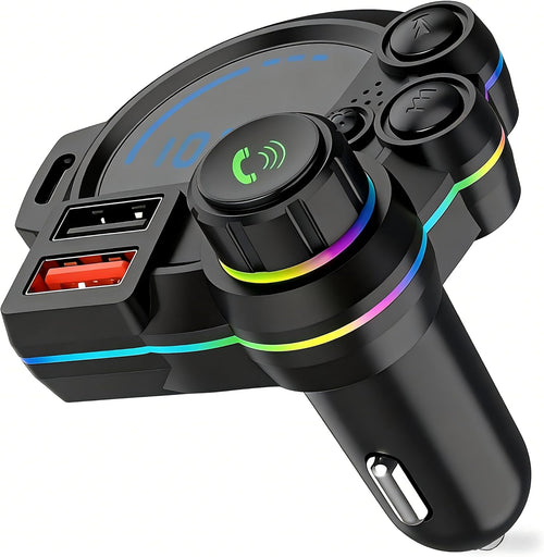 PD 30W Type-C Car Charger & Bluetooth 5.3 FM Transmitter, Wireless MP3 Player with Dual USB Ports