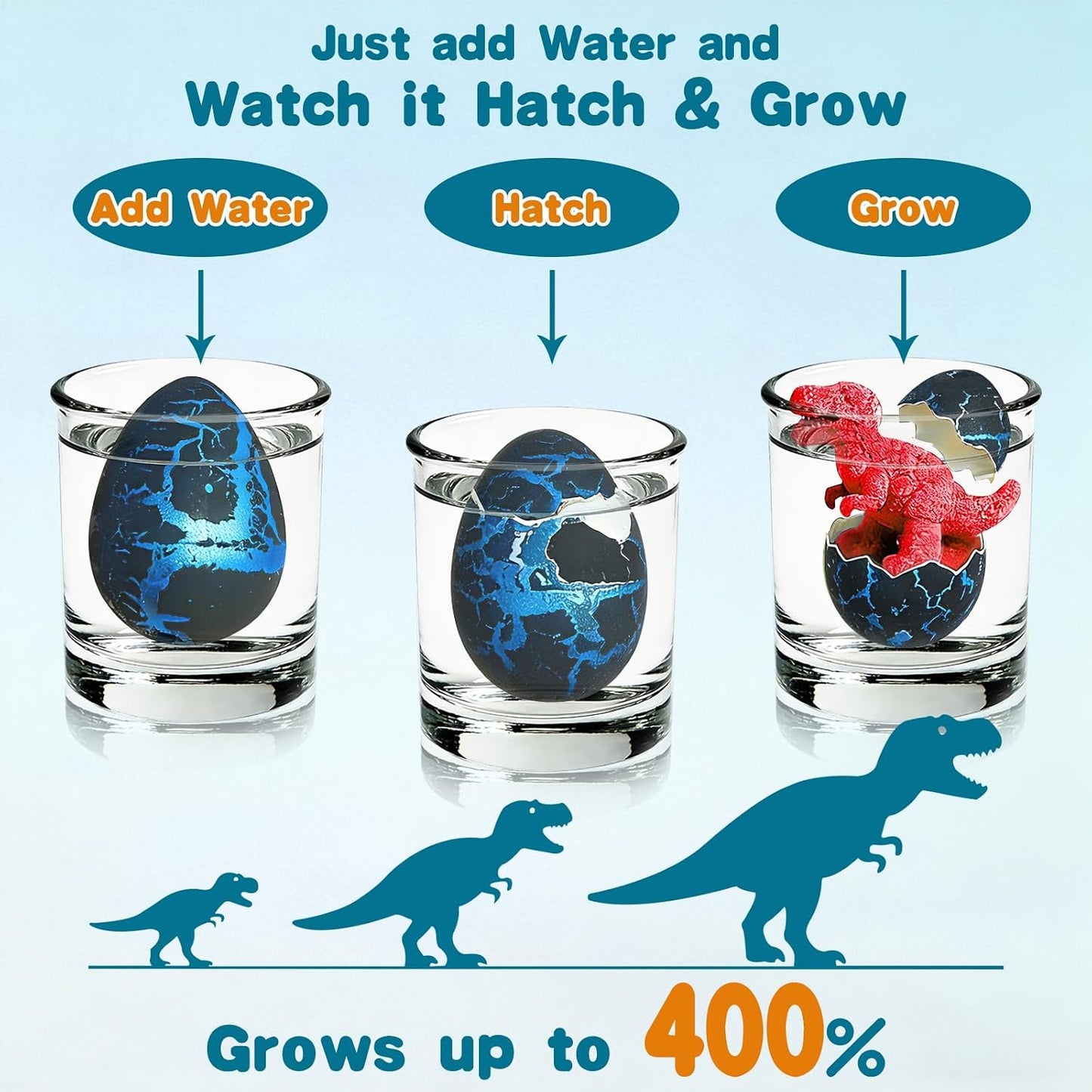 24 Pcs Large Hatching Dinosaur Eggs Easter Party Favors