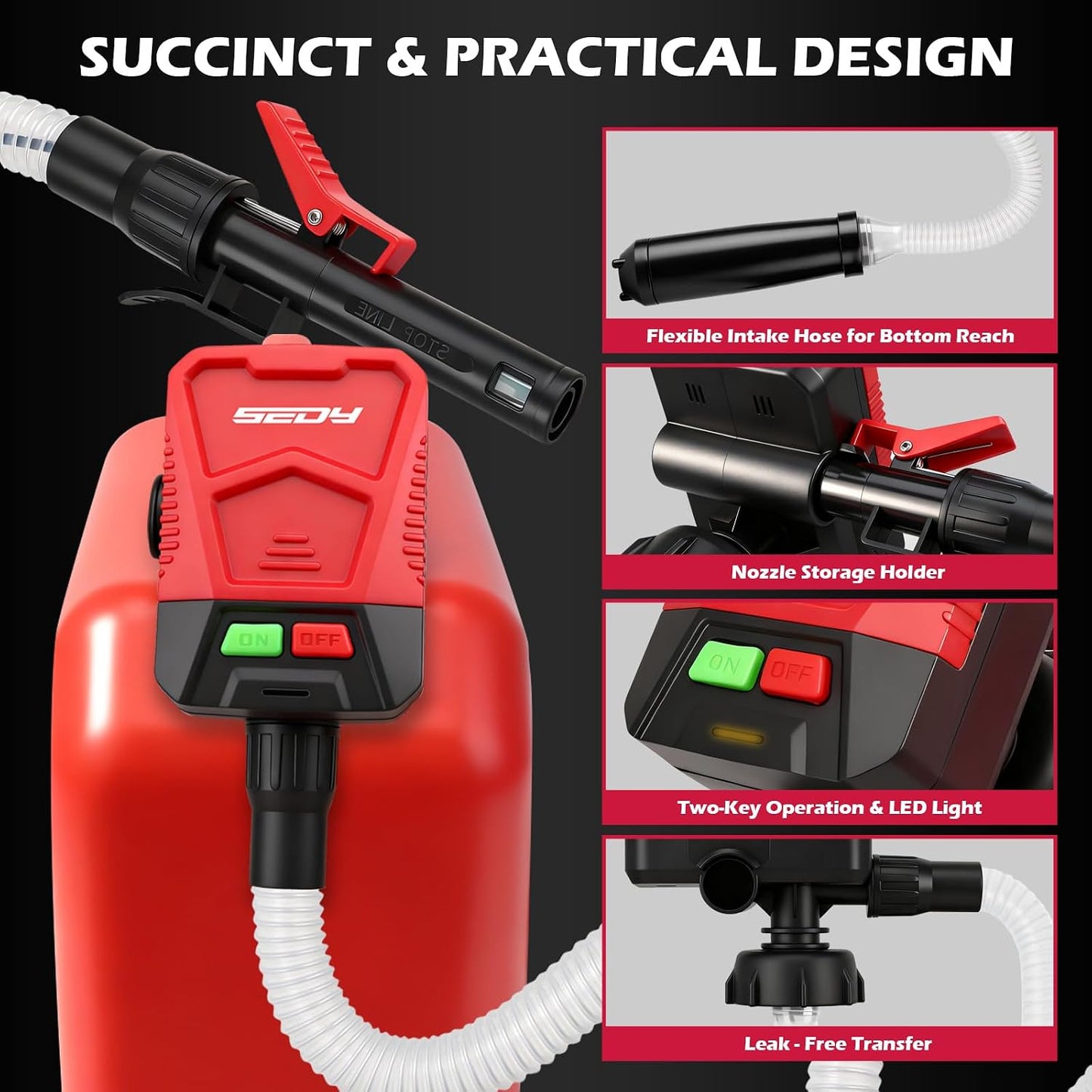 Portable Automatic Fuel Transfer Pump with Auto-Stop