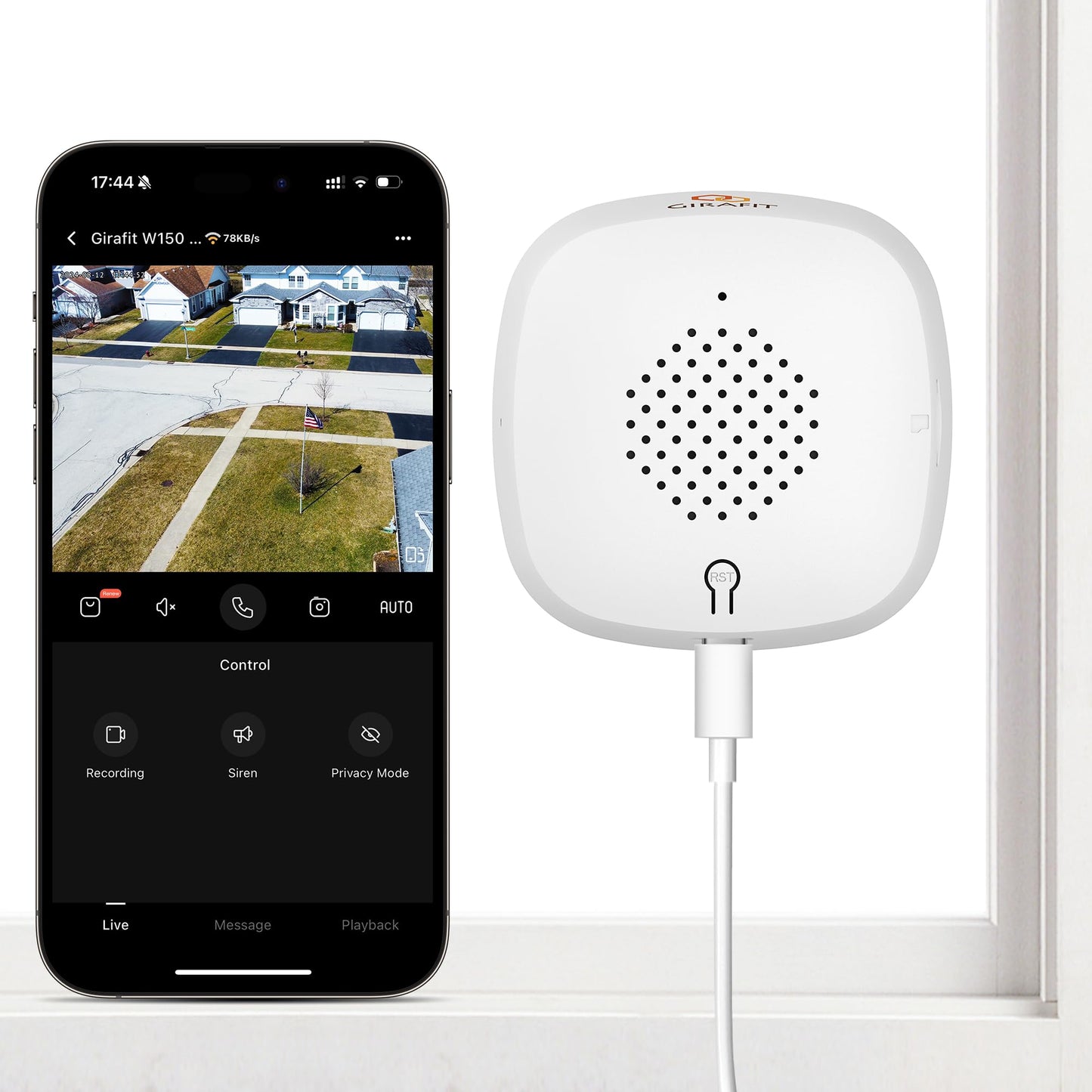 4K Indoor WiFi Security Camera with AI Detection & Color Night Vision