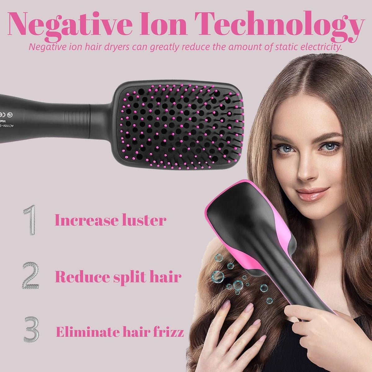 🔥Limited Time 50% Off✨2 in 1 Comfort Comb Design Multifunctional Hair Dryer