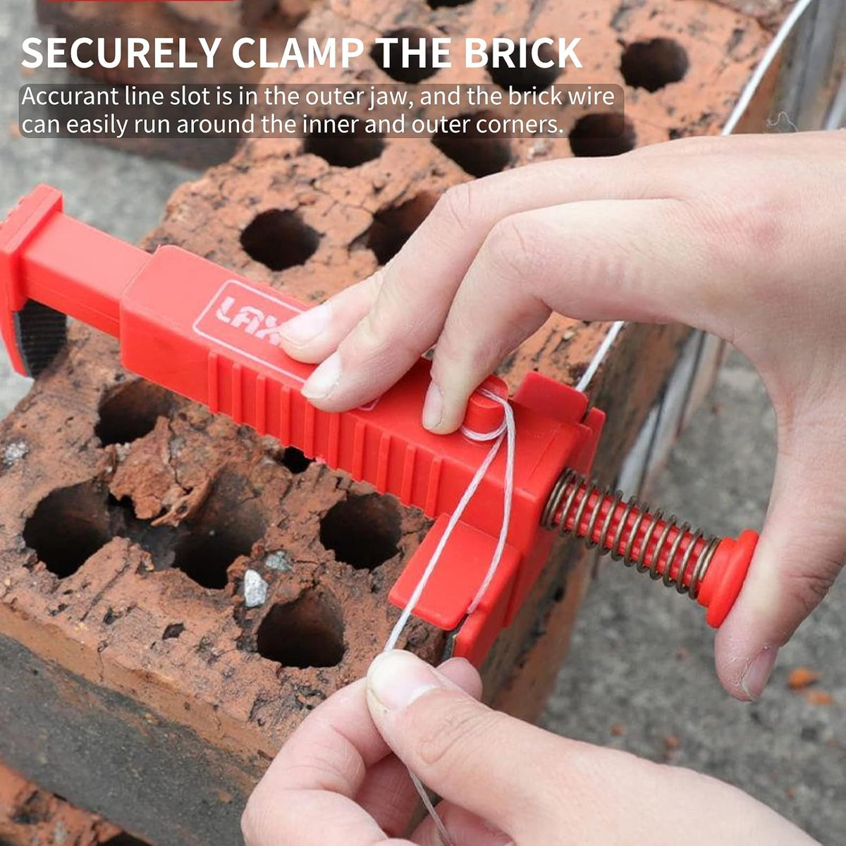 🧱 Brick Line Clips – Adjustable PA6, durable & easy setup