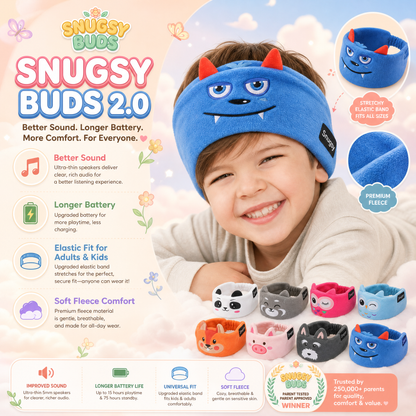 Snugsy Buds 2.0 Bluetooth Sleep Headband For Kids