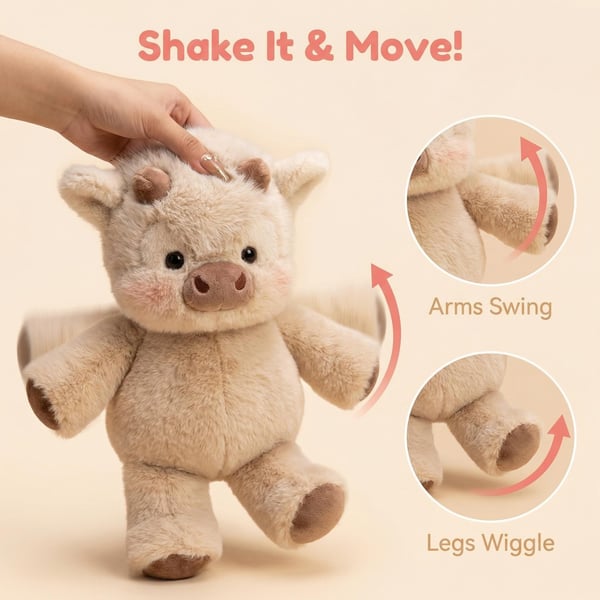 Run Series Highland Cow Plush Toy