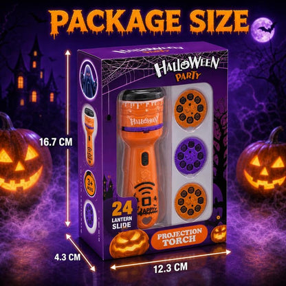 🎃👻Kids Halloween Christmas Projection Flashlight Toy – Create Magical Bedtime Stories With 24 Festive Light Slides