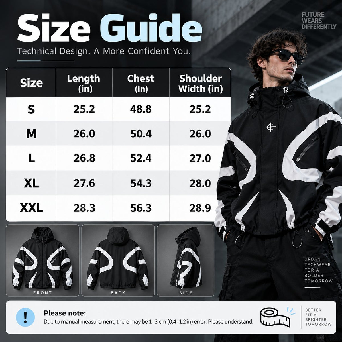 🔥Menswear Stylish Futuristic Techwear Windbreaker Coat