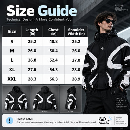 🔥Menswear Stylish Futuristic Techwear Windbreaker Coat