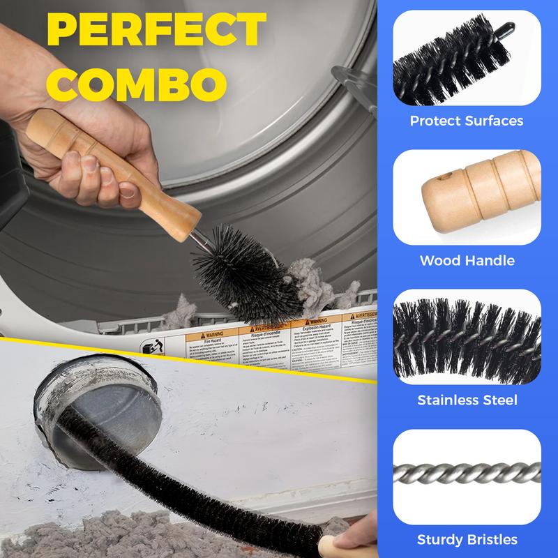 Dryer Vent Cleaner Kit 2 Pieces Compatible with All Vacuum Cleaners
