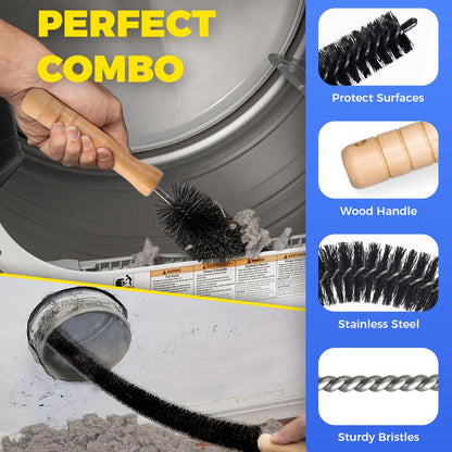 Dryer Vent Cleaner Kit 2 Pieces Compatible with All Vacuum Cleaners