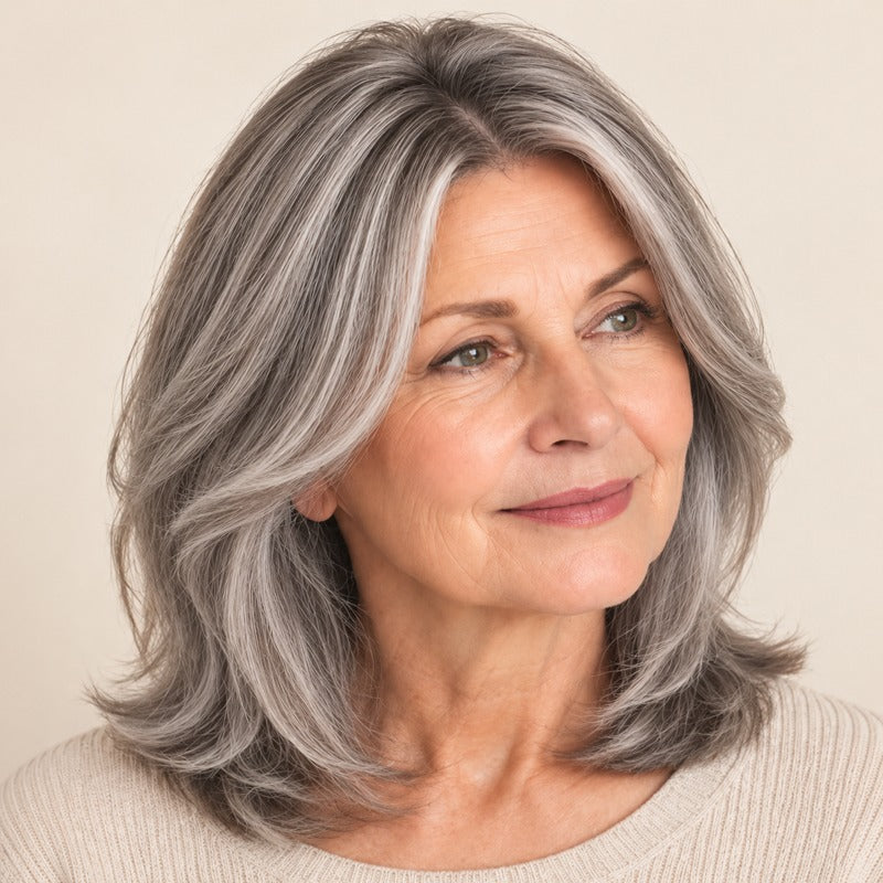 🌟Natural-Looking Hair Topper – Invisible Volume Booster for Thinning Hair