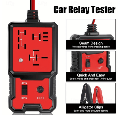 Automotive Relay Tester Tool for Summer, 12V/24V Car Relay Tester