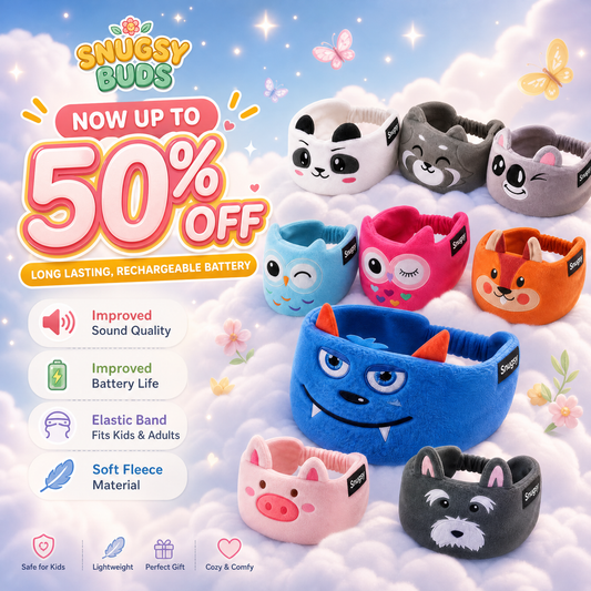 Snugsy Buds 2.0 Bluetooth Sleep Headband For Kids