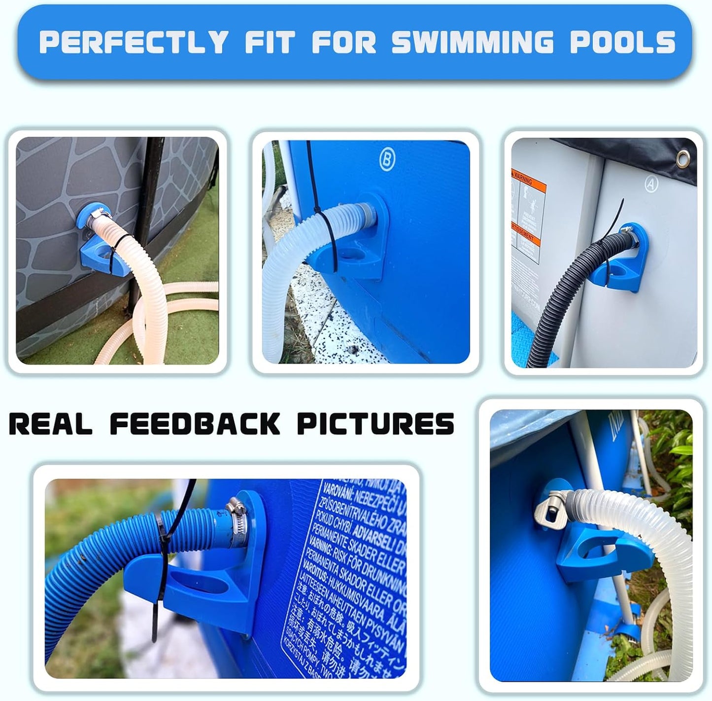 💧Upgraded Patented Pool Hose Holder for Above Ground Intex & Bestway Pipes