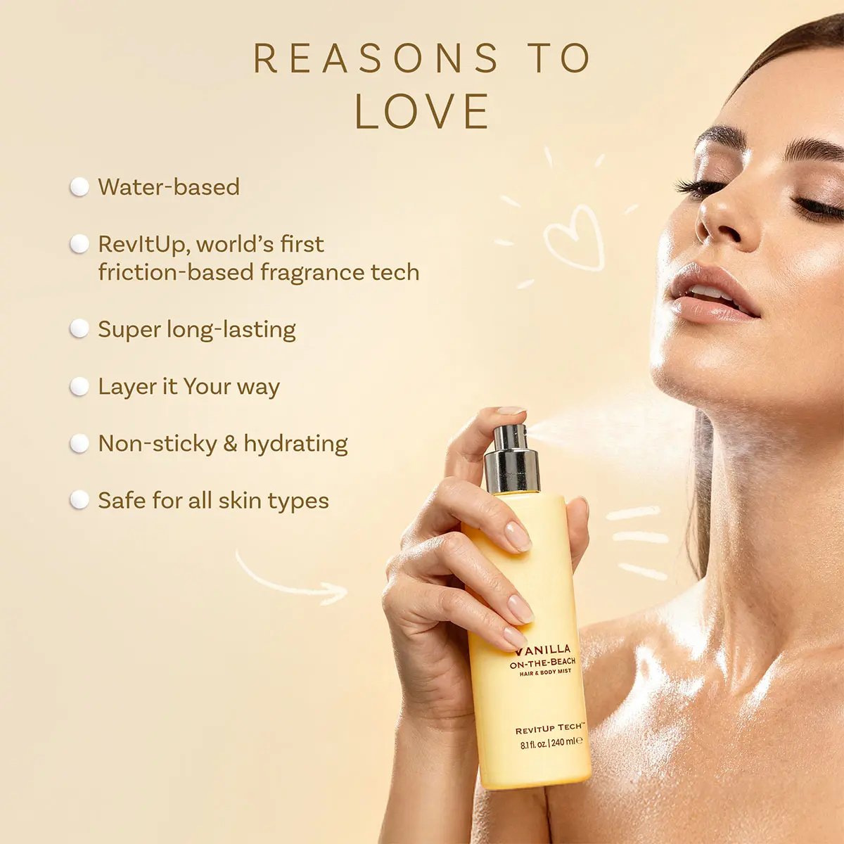 🎁💕60% OFF-Vanilla on the Beach Hair & Body Mist for Women