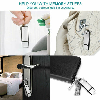 USB Flash Drive Voice Recorder 2-in-1 – Voice Activated, Smart Noise Reduction, Scheduled Recording,Auto File Save