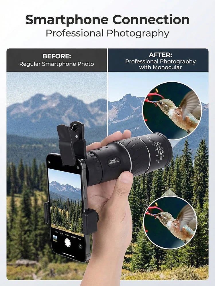 🔥Used by American Mountain Guides! 100x HD Monocular, IPX5 Waterproof & Fog-Proof🧭🔭
