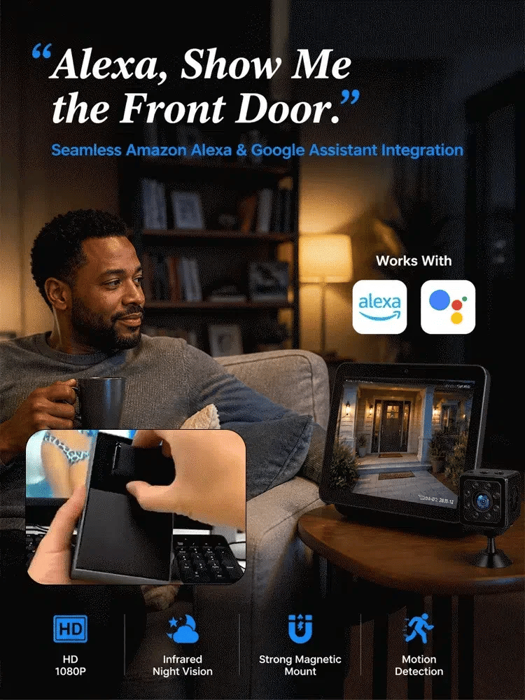 No Wi-Fi & No Wiring Needed — Lifetime Free Self-Networked Smart Camera!