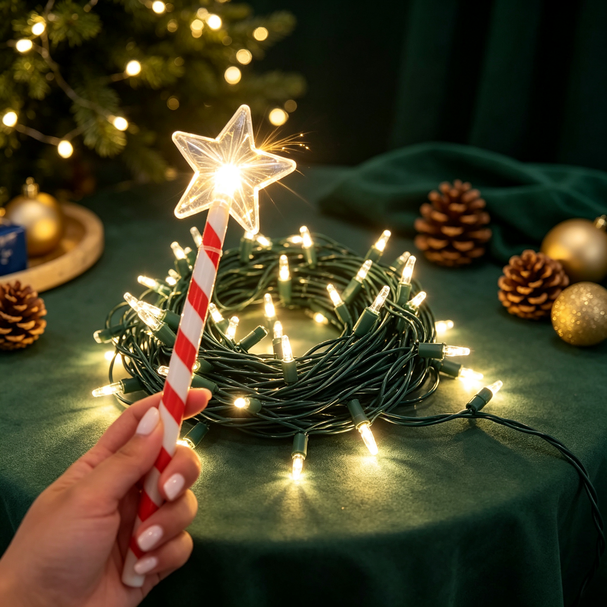 ✨ Wave Your Wand, Light Up Your Christmas Tree 🎄 Spark Wand