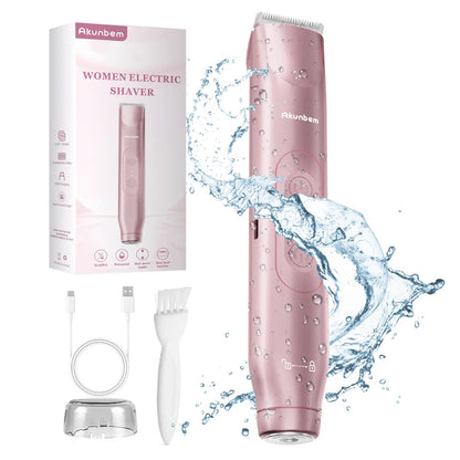 Akunbem ✨ 💖 2-in-1 Bikini Trimmer for Women – Rechargeable Shaver