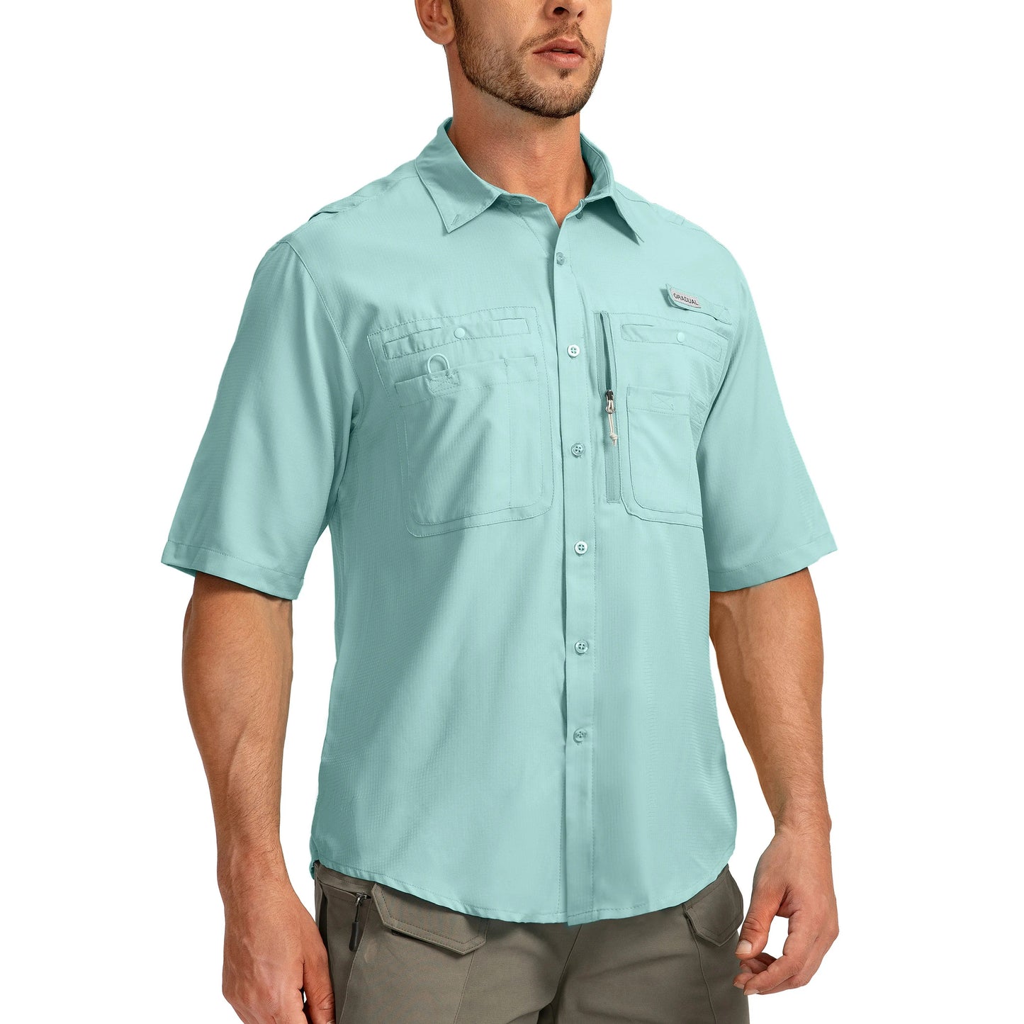 ☀️ Men’s UPF50+ Quick Dry Fishing Short Sleeve Shirt