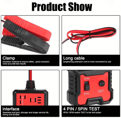 Automotive Relay Tester Tool for Summer, 12V/24V Car Relay Tester