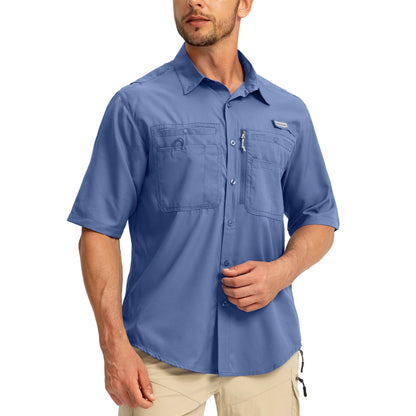 ☀️ Men’s UPF50+ Quick Dry Fishing Short Sleeve Shirt