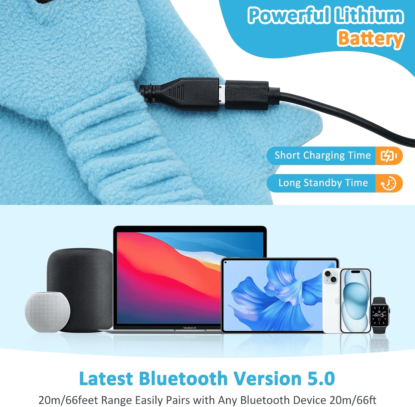 🔥HOT SALE 49% OFF🧒🎧Kids Bluetooth Sleep Mask Headband – 😴✨Super Soft Fleece With Thin Wireless Music Speakers for Travel Nap Bedtime